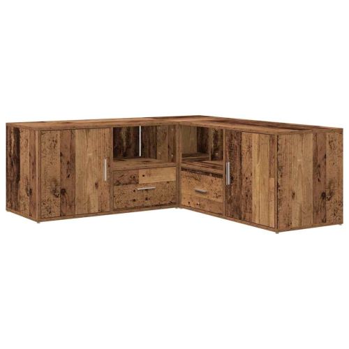 Ъглов шкаф, старо дърво, 200x40x45 см, инженерно дърво