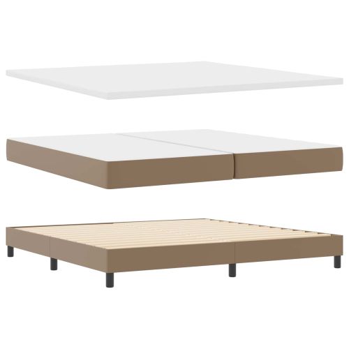 Легло с пружинирана основа Капучино 200 x 200 cm Изкуствена