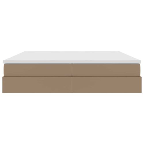 Легло с място за съхранение и матрак Капучино 200 x 200 cm