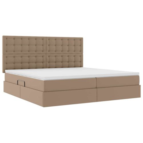 Легло с място за съхранение Капучино 200 x 200 cm Изкуствена