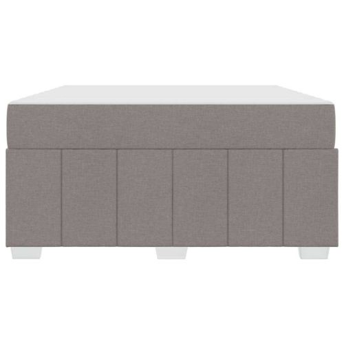 Рамка за легло с матрак Таупе 160 x 200 cm текстил