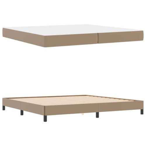 Рамка за легло с матрак Капучино 200 x 200 cm текстил