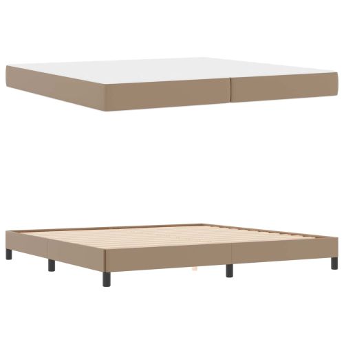 Рамка за легло с матрак Капучино 200 x 200 cm текстил