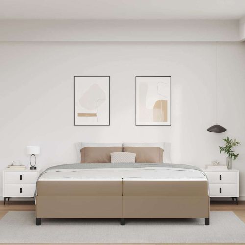 Рамка за легло с матрак Капучино 200 x 200 cm текстил