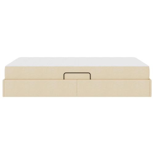 Легло с място за съхранение и матрак с матрак Крем 120 x 190 cm