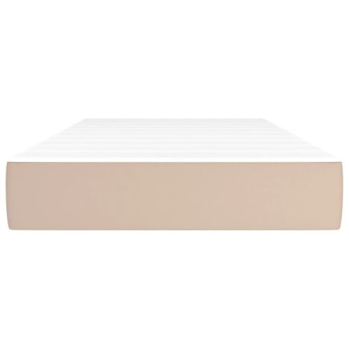 Матрак с покет пружини средна твърдост капучино 100x200x20 см изкуствена кожа