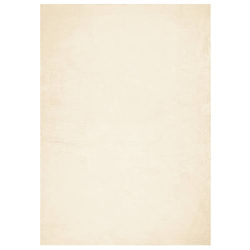 Килим HUARTE с къс косъм, мек и миещ се, кремав, 140x200 см