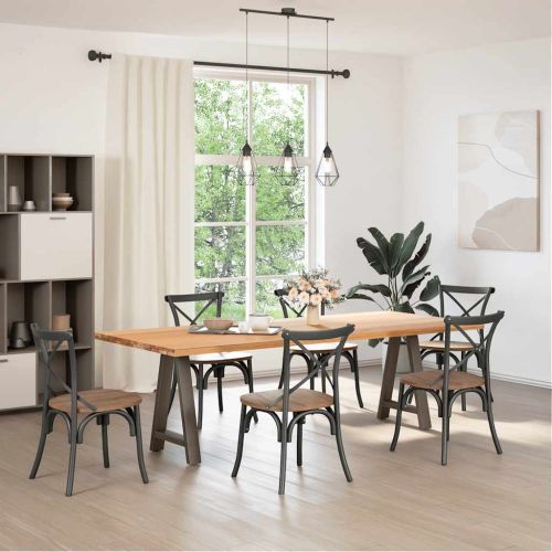 Крака за трапезарна маса, А-образни, 2 бр., 50 x (72-73) см, стомана