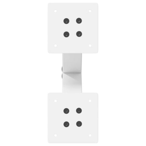 Крака за масичка за кафе, X-образни, 2 бр., бели, 38 x (42-43) см, стомана