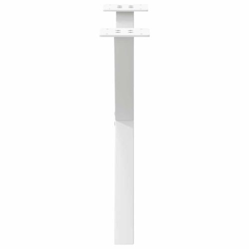 Крака за масичка за кафе, X-образни, 2 бр., бели, 60 x (42-43) см, стомана