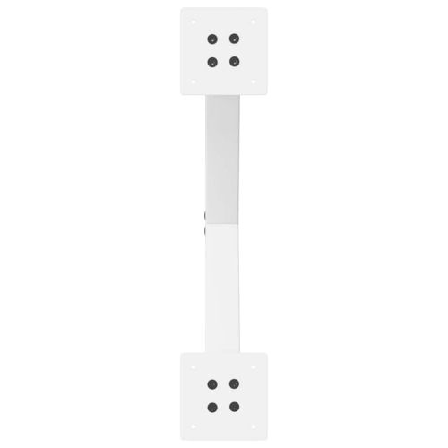 Крака за масичка за кафе, X-образни, 2 бр., бели, 60 x (42-43) см, стомана