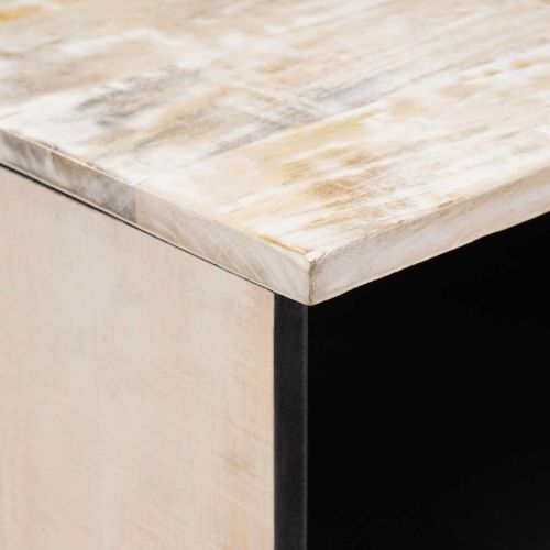 ТВ шкаф Бяло 70 x 33,5 x 46 см Солидно мангово дърво