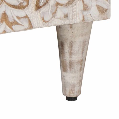 Шкаф за съхранение Бяло 60 x 33,5 x 75 см Солидно мангово дърво