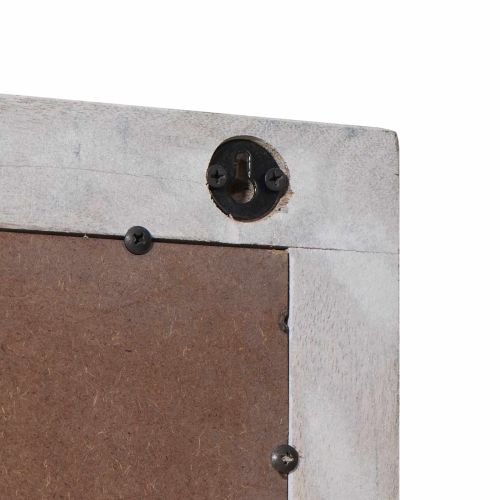 Огледало за баня Бял 70 x 50 x 2,5 см Солидно мангово дърво