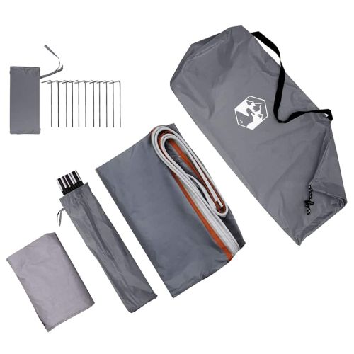 Палатка за задна врата на автомобил Сив и оранжев тафта