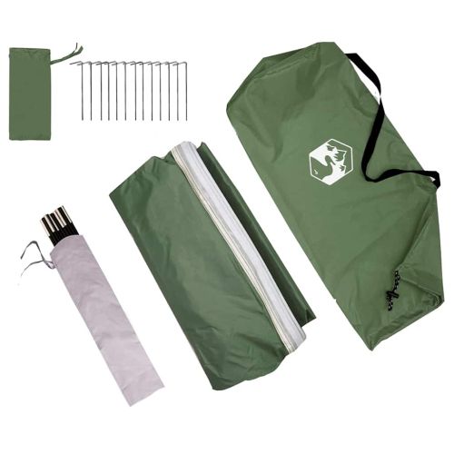 Палатка за задна врата на автомобил Зелен 285 x 255 x 245 см