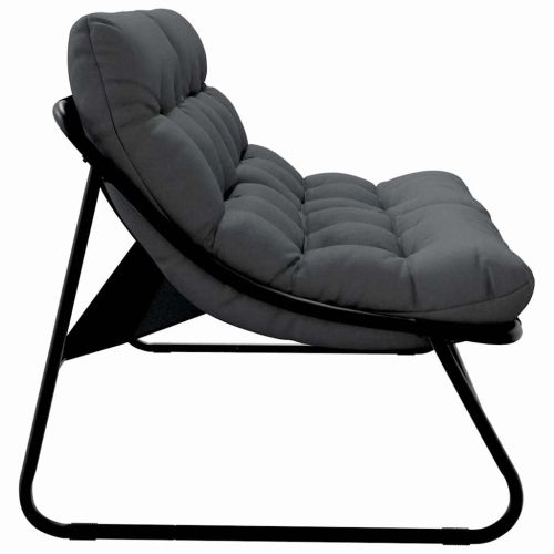 Градинска мебел с възглавница Черно 110 x 81 x 71 см