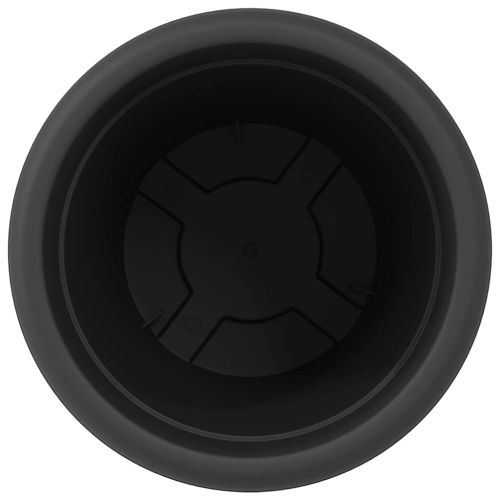 Кръгла саксия за цветя 24 pcs Черно Ø 34 x 28 см Пластмаса