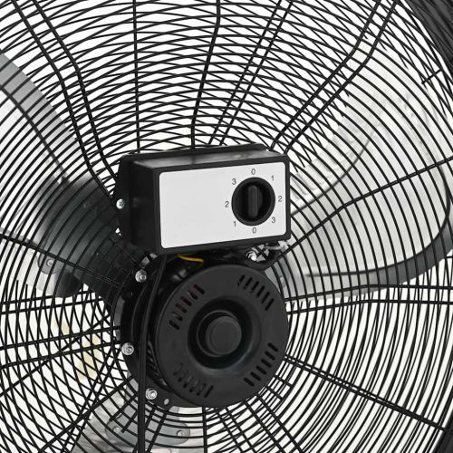 Индустриален барабанен вентилатор, 77 см, 187,7 W, черен