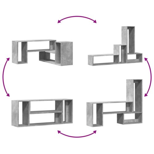 ТВ шкафове, 2 бр, бетонно сиви, 100x30x50 см, инженерно дърво