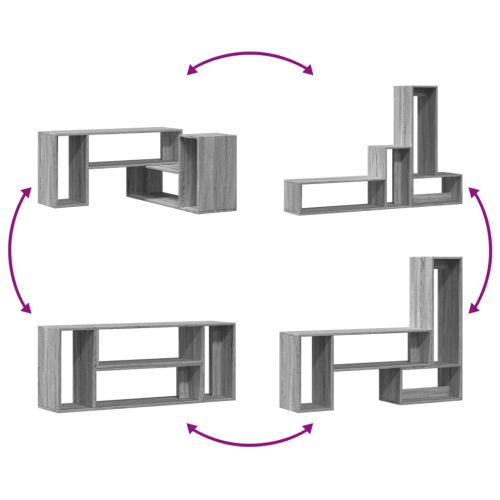 ТВ шкафове, 2 бр, сив сонома, 100x30x50 см, инженерно дърво