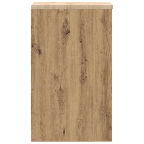 Гаражен шкаф за съхранение, дъб артизан, 30x51x85 см, бор масив