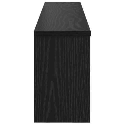 Стенен закачалка за палта с рафт Черен дъб 100 x 16 x 26 см