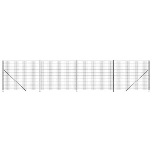 Плетена оградна мрежа с фланец, антрацит, 1,4x10 м