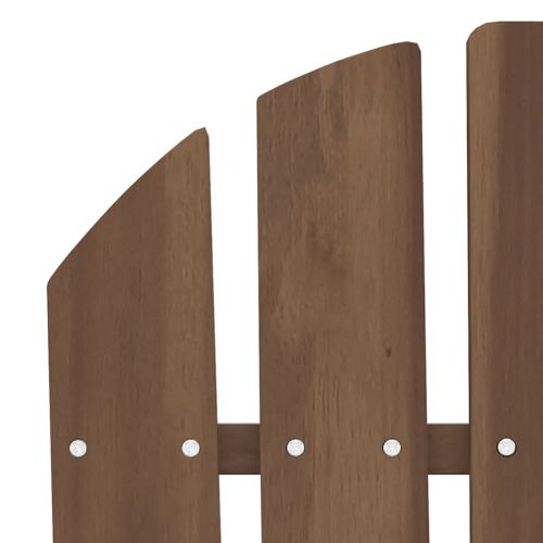 2-местен градински стол "Адирондак", чам масив, кафяв