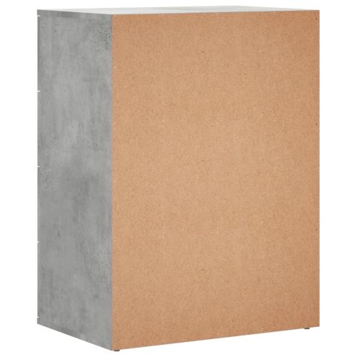 Сайдборди, 2 бр, бетонно сиви, 60x39x80 см, инженерно дърво