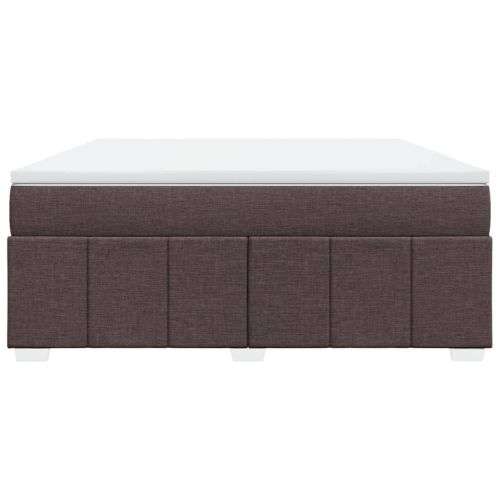 Боксспринг легло с матрак, тъмнокафяво, 180x200 см, плат