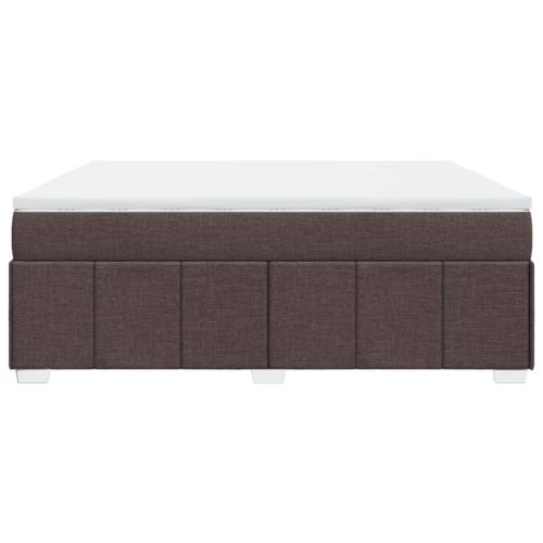 Боксспринг легло с матрак, тъмнокафяво, 180x200 см, плат