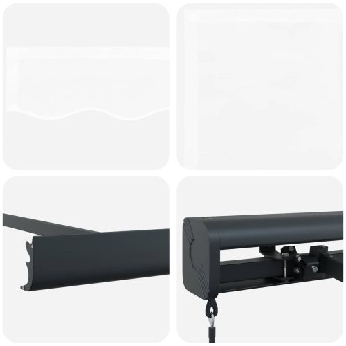 Сгъваем навес Бяло 4 × 3 m Платно и алуминий