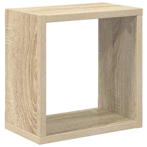 Стенни кубични рафтове, 6 бр, дъб сонома, 26x15x26 см