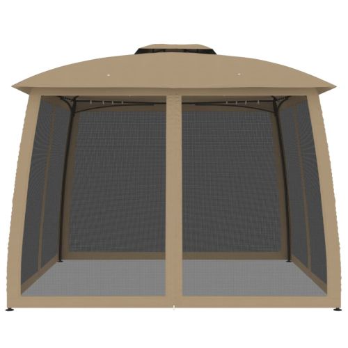 Шатра двоен покрив и мрежести стени таупе 2,93x2,93 м стомана
