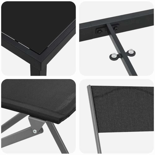 Комплект за хранене в градината 5 pcs Черно