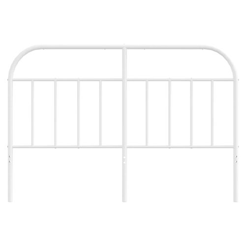 Метална резервна табла за легло, бяла, 135 см