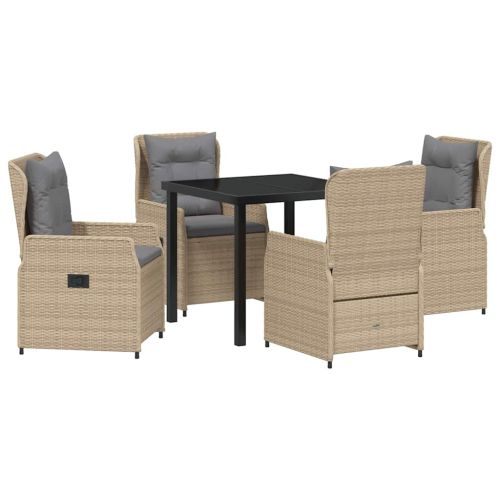 Комплект за хранене в градината 5 pcs Бежов и Светло Сив