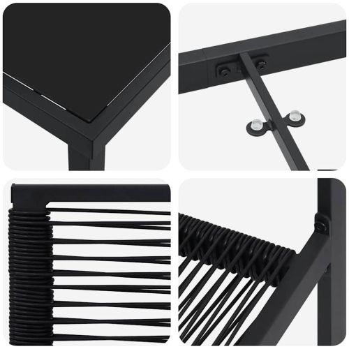 Комплект за хранене в градината 5 pcs Черно