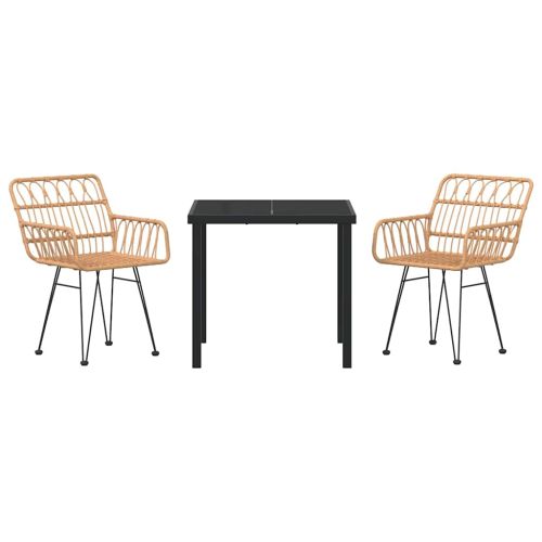 Комплект за хранене в градината 3 pcs Кафяво