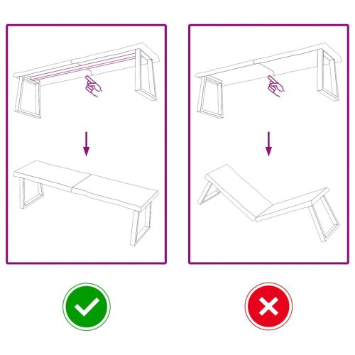 Плот за маса светлокафяв 140x40x(2-4) см обработен масивен дъб