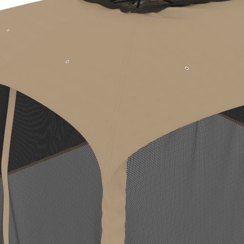 Шатра двоен покрив и мрежести стени таупе 3,93x2,93 м стомана