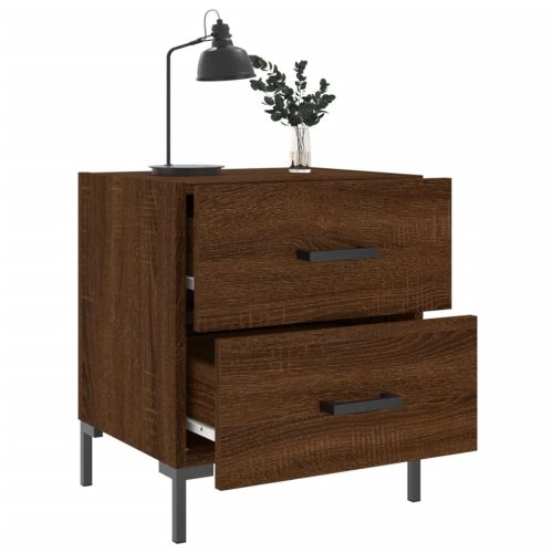 Нощни шкафчета 2 бр кафяв дъб 40x35x47,5 см инженерно дърво