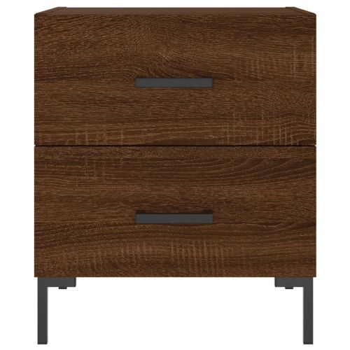 Нощни шкафчета 2 бр кафяв дъб 40x35x47,5 см инженерно дърво