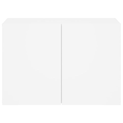 ТВ шкаф за стенен монтаж, бял, 60x30x41 см