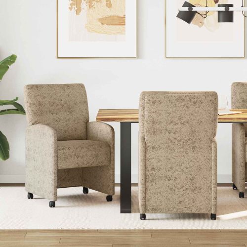 Столове с Колела с колела 2 pcs Светлосиво 57 x 67 x 95 см