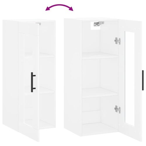 Стенен шкаф бял 34,5x34x90 см