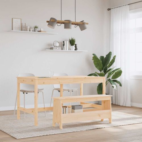 Пейка за антре 100x28x45 см, масивна дървесина, бор