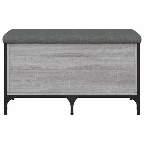 Пейка за съхранение, сив сонома, 82x42x45 см, инженерно дърво