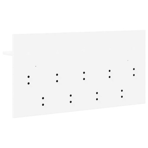 Стенен закачалка за палта Бяло 80 x 40 x 12 cm Инженерно дърво